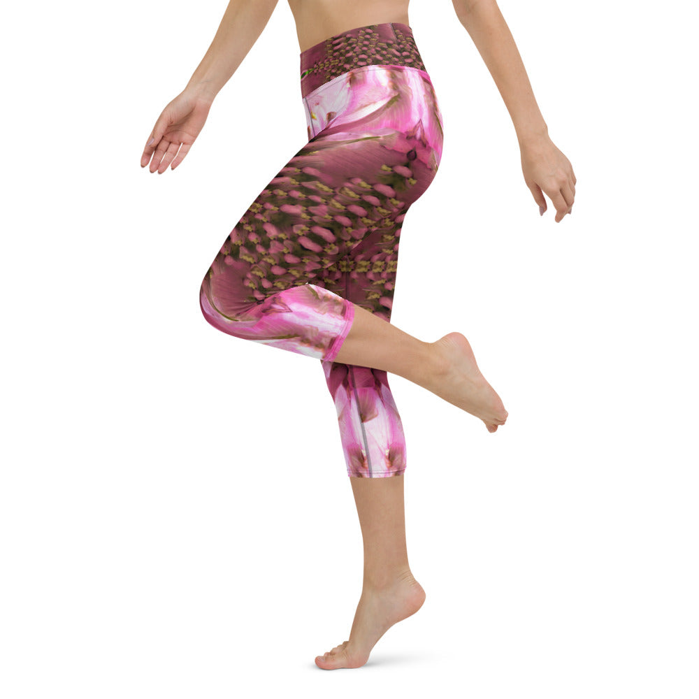 Petallika PinkMandala Capri Yoga Leggings
