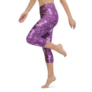 Petallika PurplePetals Capri Yoga Leggings