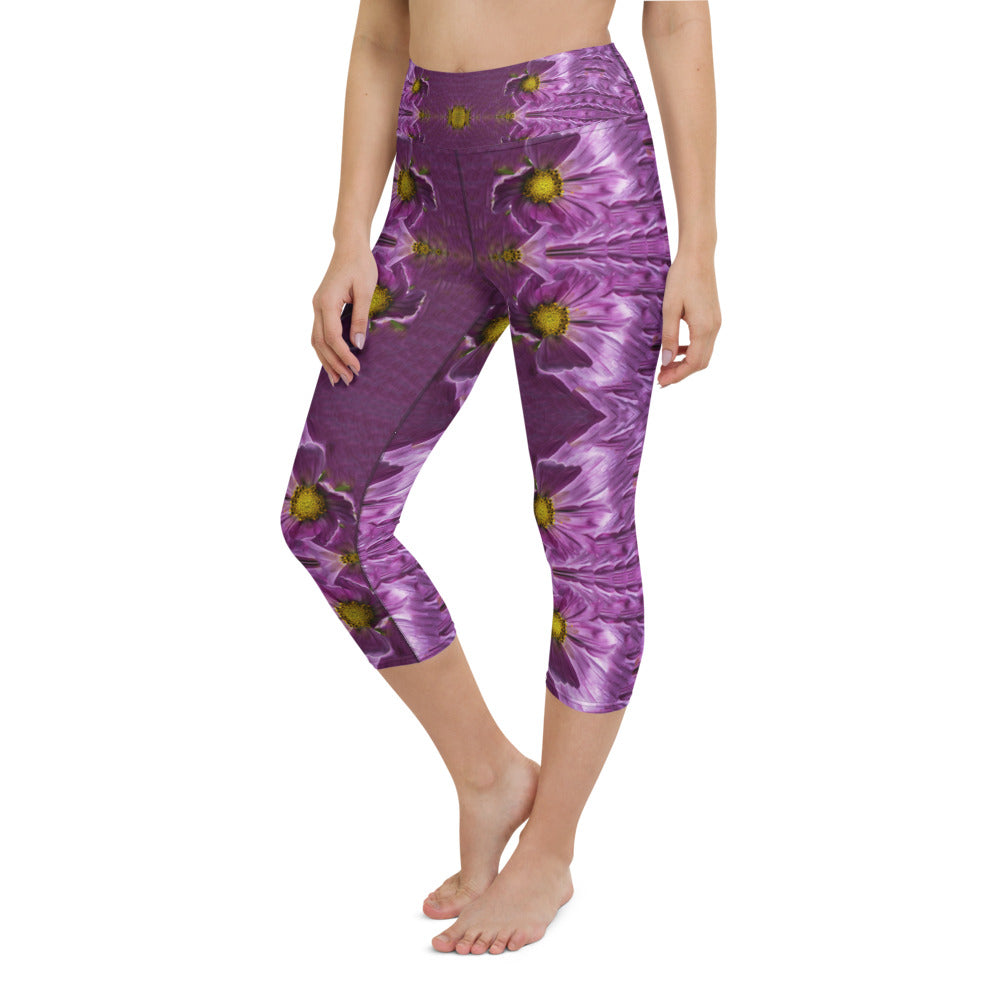 Petallika PurplePetals Capri Yoga Leggings