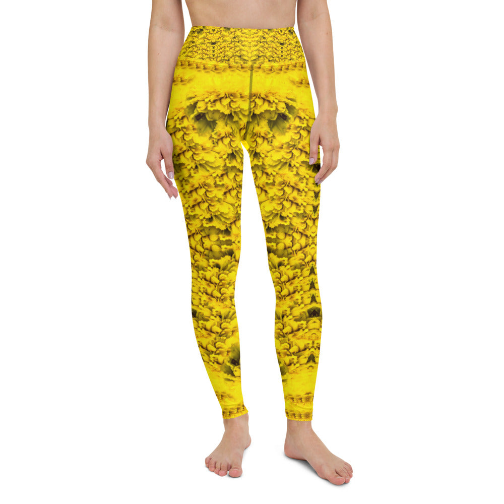 Petallika YellowPetals Glam-Art Yoga Leggings