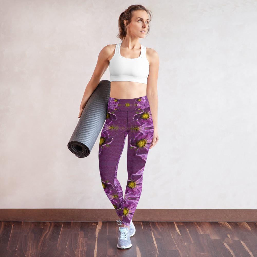 Petallika PurplePetals Glam-Art Yoga Leggings